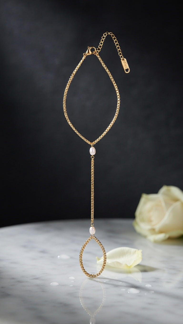 Pearl Drop Lariat Bracelet