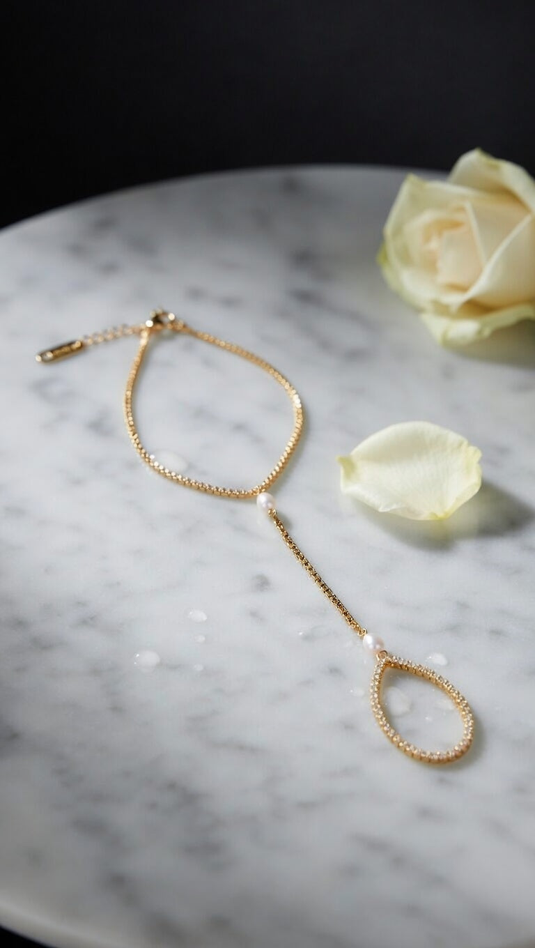 Pearl Drop Lariat Bracelet